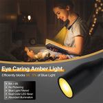 lampe lecture led rechargeable usb flexible cou noir ajustable modes lumière blanc doux ambre