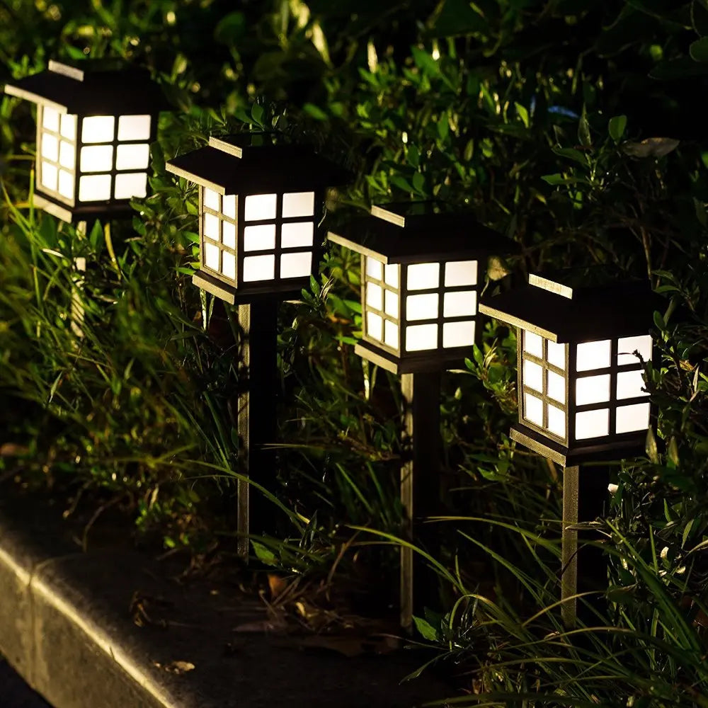lumière solaire moderne noire carré blanc auto extérieure jardin patio pièces led