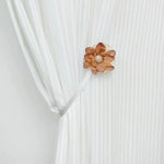 accessoires rideaux fleurs tissu plissé ruban satiné couleurs rose bleu vert violet orange floral