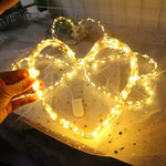 décoration festive guirlande led multicolore jaune blanc bleu cœur spiral