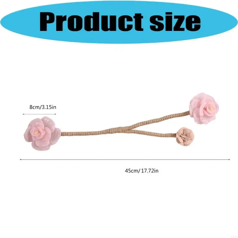 boucles rideau violet rose bleu clair blanc fleurs tulle noeuds corde opaques décoratifs