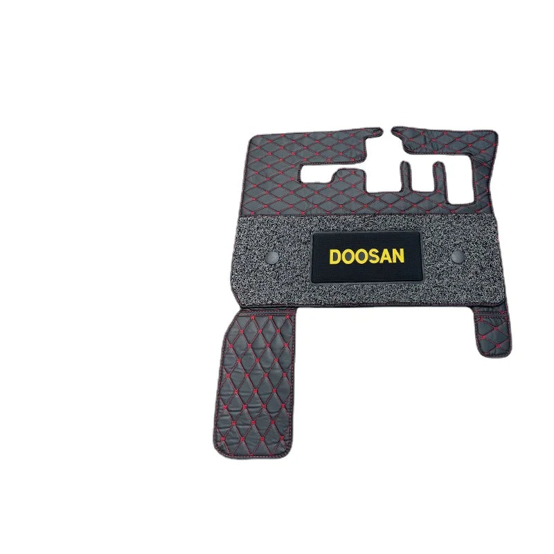 porte clés doosan noir rouge points modernes logo jaune