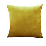 housse coussin velours carré moderne orange jaune 45x45cm machine lavable simple déco chambre canapé
