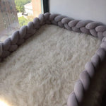 coussin sécurité lit bébé rose clair nuages lunes étoiles moderne tringle tissu doux