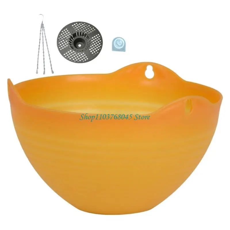 Cache pot suspendu moderne orange bleu rose jaune ridé opale chaîne