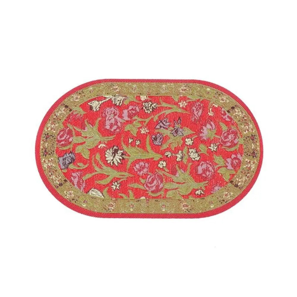 tapis miniature floral géométrique bleu rouge rose vert classique traditionnel maison poupée