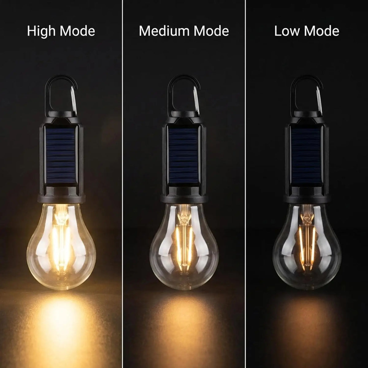 ampoule led solaire rechargeable usb filament doré transparente vintage camping nuit porte