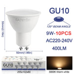 ampoules led gu10 9w blanc chaud 6000k moderne salon 3000k 4000k 25000h