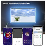 ruban led flexible rgb wifi zigbee controle mobile blanc bleu multicolore moderne