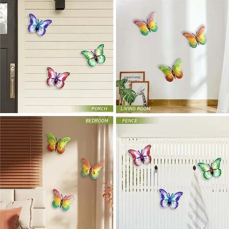 Groupe de papillons gris clair en décoration murale extérieure