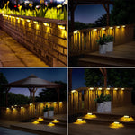 lumières solaires extérieures modernes jaune blanc vert escalier terrasse