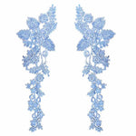 appliques decoratives brodees or rouge vert bleuclair floral polyester mariage