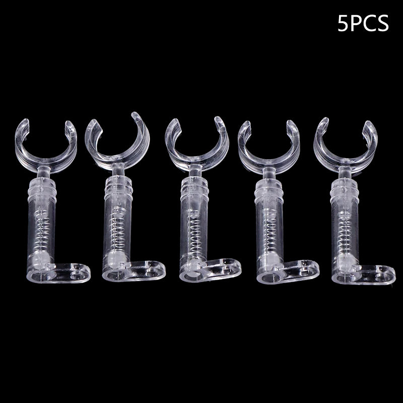 supports lumière néon clips transparents modernes légerement opaques variété tailles clips fixation
