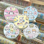 ruban adhésif kawaii dessins animés jaune rose bleu blanc mignon chiens chats personnages