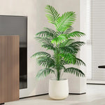 plantes vertes artificielles arbres feuilles fines moderne decoration extérieur salon chambre vert opalescent