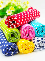 tissu sergé 100% coton largeur 160cm imprimé pois moderne jaune vert bleu rose violet