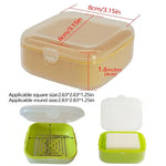 boîte savon moderne grillagée drainage vert jaune rose blanche voyage camping