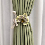 accessoires rideau fleurs artificielles couleurs multiples tissu coton plissé floral romantique fixations corde