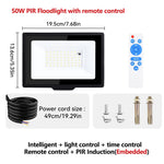 projecteur led extérieur ip66 noir moderne 50w pir 120° beam angle aluminium