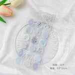 sticker scrapbooking kawaii floral vintage rose pâle vert pastel oiseaux motifs floraux adhésif artisanal