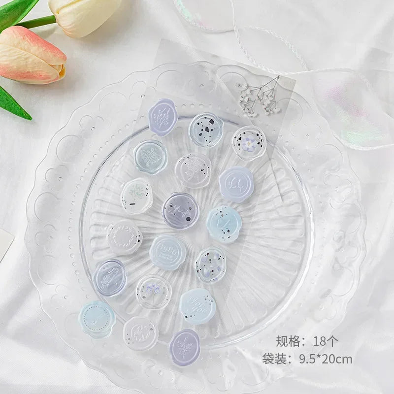sticker scrapbooking kawaii floral vintage rose pâle vert pastel oiseaux motifs floraux adhésif artisanal