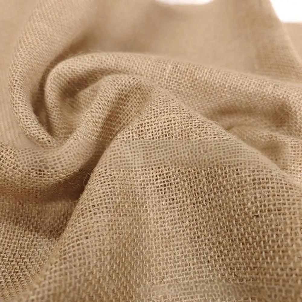 tissu jute naturel rustique 50x160cm résistance abrasion biodegradable champetre texture grossiere