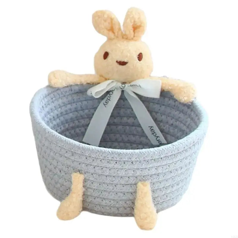 paniers tissu tressé blanc rose gris beige respectueux environnement moderne rustique ornemental large petit