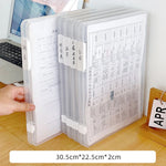 boîtes rangement documents transparentes moderne clips étiquettes imperméables plastique A4