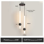 lampe suspendue moderne ampoule led noir blanche sphère lumineuse minimaliste chambre coucherDecoration