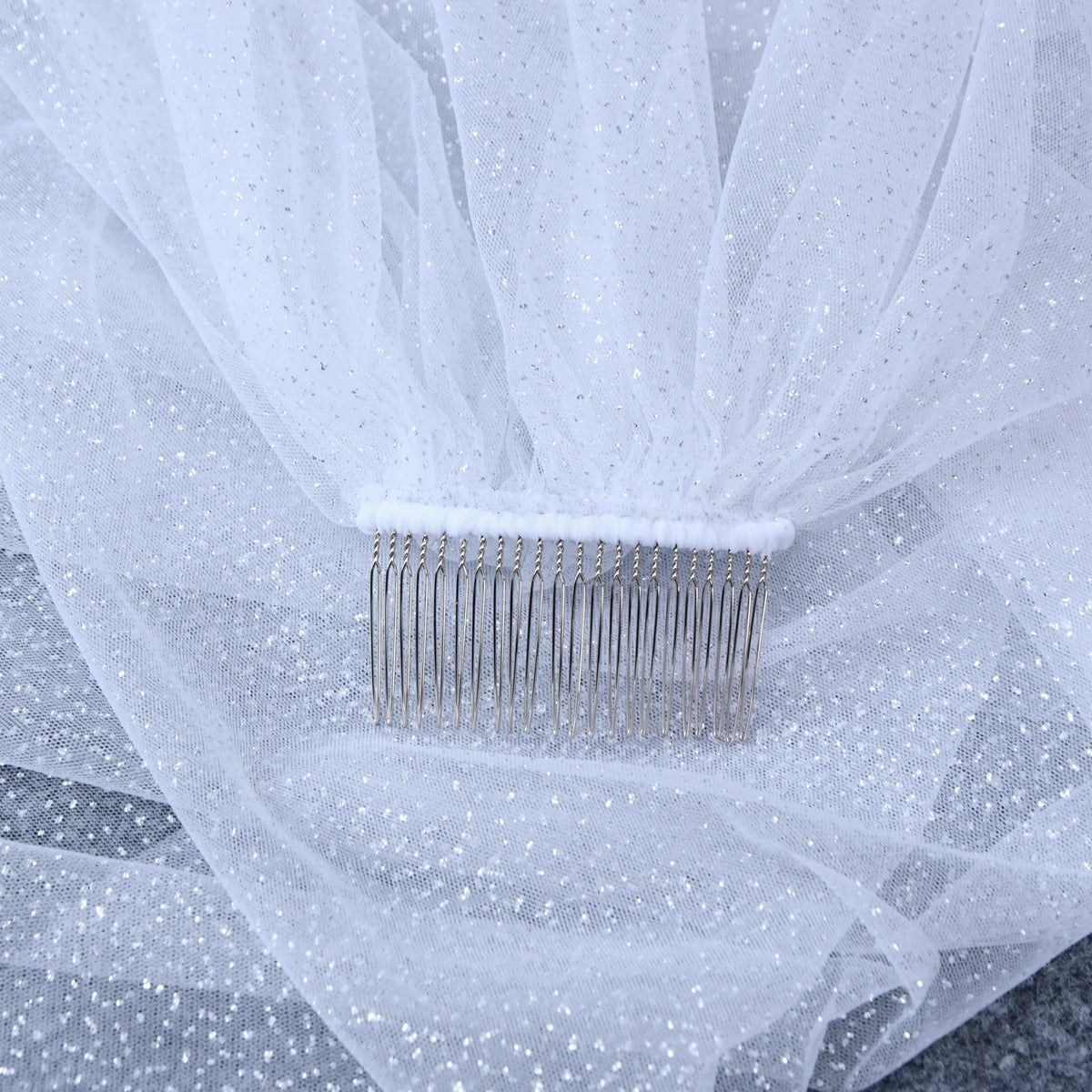 voile mariée blanc paillettes dorées classique bride prom wedding romantique original bohème trendy