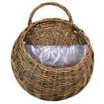 panier osier tressé marron clair traditionnel plantes fleurs balcon maison
