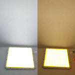 Panneau LED 100x95mm blanc gris métallique moderne 12V 50W aluminium silicone