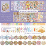sticker book miniature scenes spiral binding colorful animal stickers creative journal supplies kawaii numbered