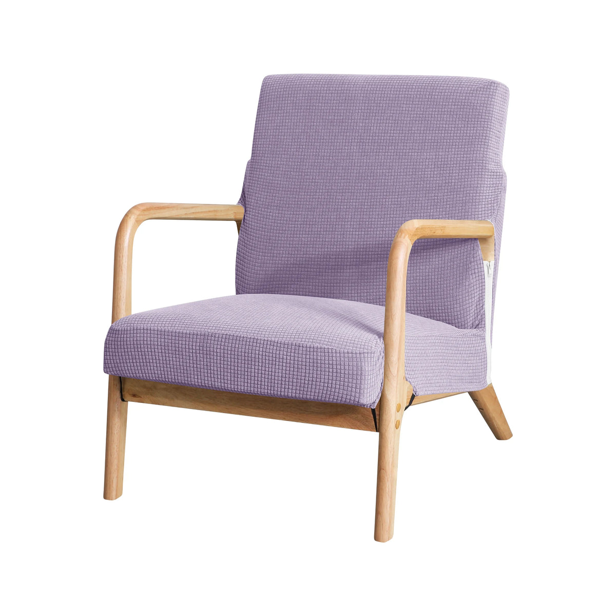 housses fauteuil moderne gris carreaux stretch résistante eau fermeture éclair décoration maison simple
