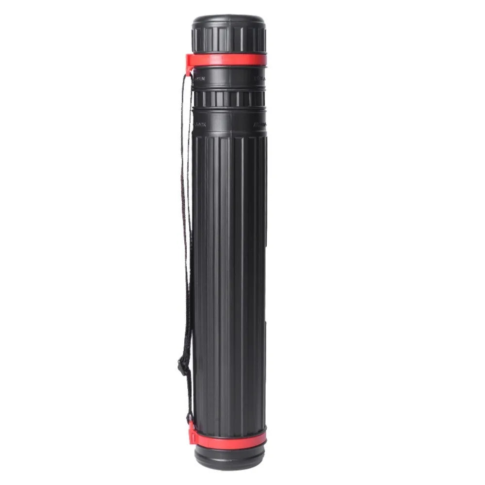 tube rangement noir rouge extensible sangles épaule affiches documents utilitaire fonctionnel portable retroussable