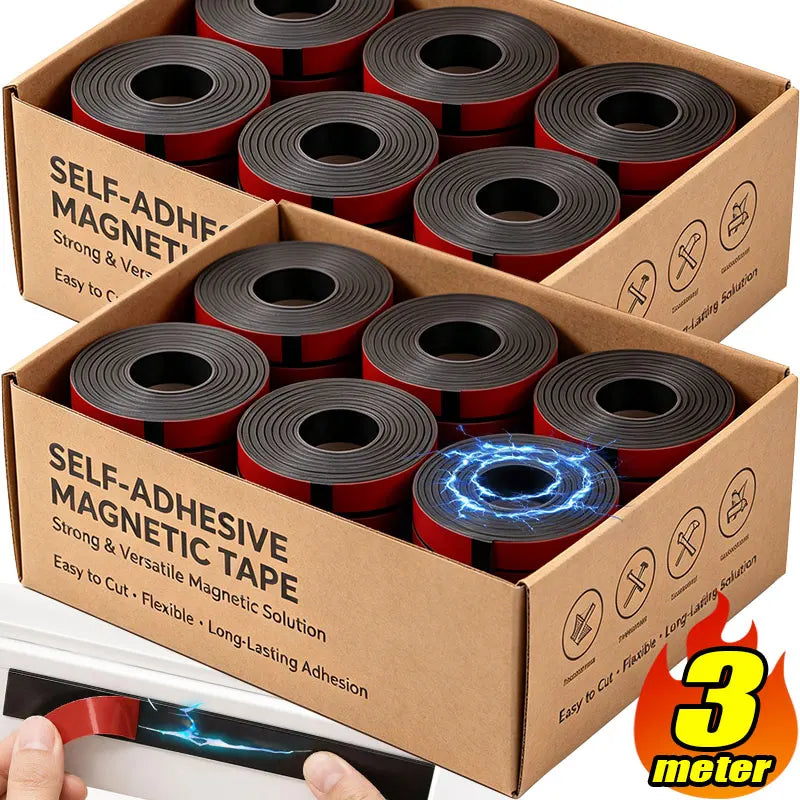 ruban magnétique auto adhésif rouge noir moderne facile couper étanche bricolage maison