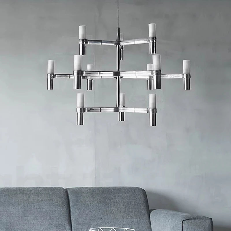 suspension lumineuse moderne or argent blanc 6l led câble réglable minimaliste chambre salon