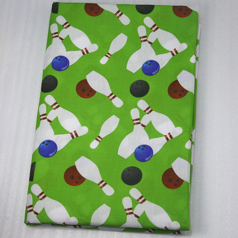 tissu imprimé sport boules baseball basket football coton polyester bricolage couture décoration maison