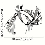 décoration murale abstraite métal noir blanc lignes courbes formes géométriques moderne minimalisteintérieurextérieur