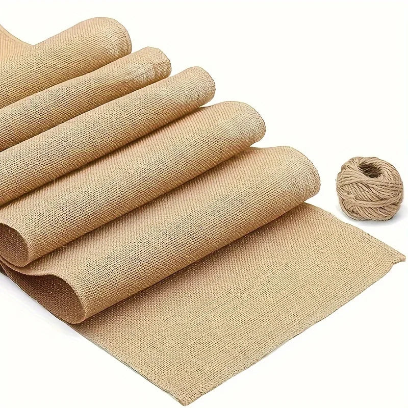 nappe table tissu texturé beige rustique saisonnalité noël halloween carnaval mariage rusticité farmhouse