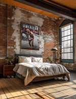 Affiche murale sportive dans un salon moderne