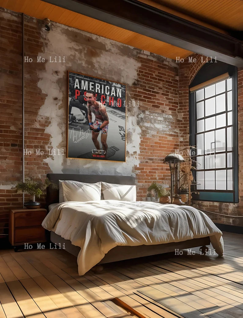 Affiche murale sportive dans un salon moderne