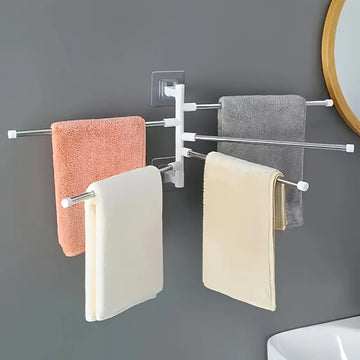 porte serviettes moderne réutilisable blanc argenté rose fixé adhésif fourre tout salle bain cuisine