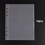 album scrapbooking pochettes transparentes anneaux métalliques rangement diy estampage modernes cartes imprimées plastique lisse