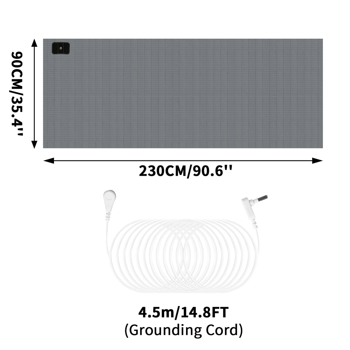 tapis sol antistatique conducteur adhésif câble prise moderne blanc grille taille