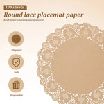 serviettes table dentelle blanc beige classiques respectueux environnement 34cm 100 pièces