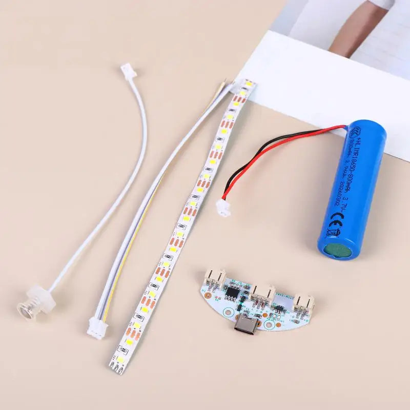 kit led blanc jaune bleu moderne rechargeable cable carte electronique