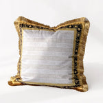 housse coussin carré léopard doré franges velours coton polyester décoration sofa chambre voiture