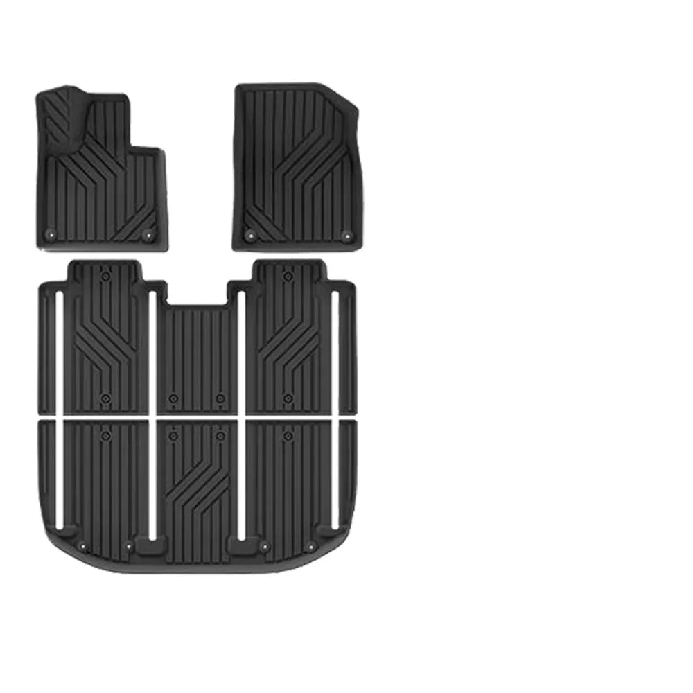 tapis sol voiture noir rayures diagonales moderne avant gauche avant droit arrière coffre
