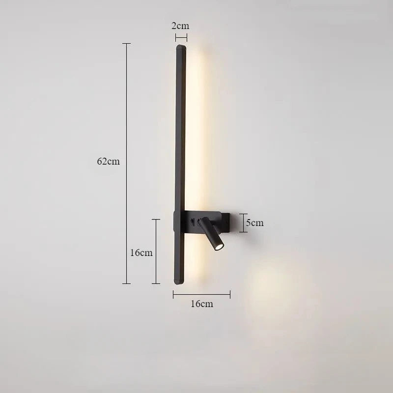 lampe murale moderne appliques led noir blanc minimaliste fixée mur chambre salon entrée